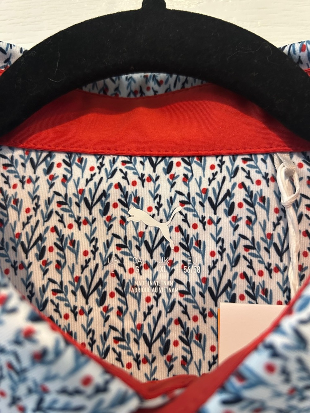 Puma White/Navy/Red Cloudspin Branch Polo - Picture 2 of 8